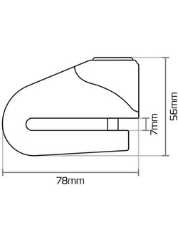 Blokada tarczy hamulcowej Disc Lock Oxford Quartz XD10 [10 mm] żółta