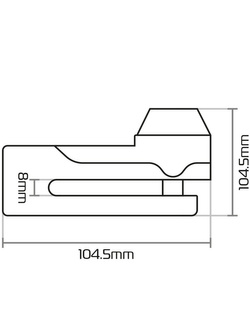 Blokada tarczy hamulcowej Disc Lock Oxford Titan (trzpień 10 mm) czarna