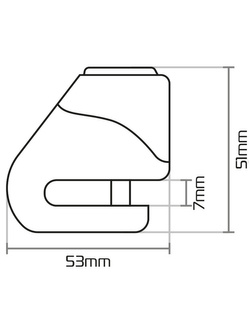 Blokada tarczy hamulcowej Disc Lock Oxford XD5 5 mm czarno-żółta