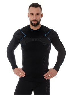 Bluza Brubeck Thermo czarno-niebieska