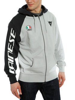 Bluza Dainese Racing Service Full-Zip Hoodie szaro-czarna