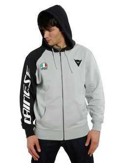 Bluza Dainese Racing Service Full-Zip Hoodie szaro-czarna