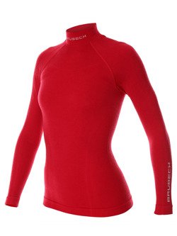 Bluza damska Brubeck Extreme Wool z długim rękawem różowa