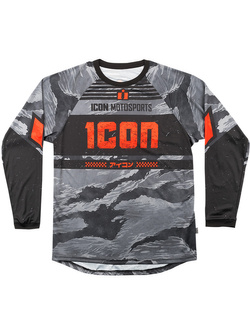 Bluza enduro Icon Tiger's Blood czarno-szaro-pomarańczowa