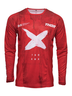 Bluza enduro Thor Pulse Hazard czerwono-biała