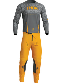 Bluza enduro Thor Pulse Mono szaro-żółta