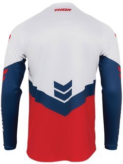 Bluza enduro Thor Sector Chevron biało-niebiesko-czerwona