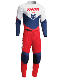 Bluza enduro Thor Sector Chevron biało-niebiesko-czerwona