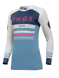 Bluza enduro damska Thor Prime Blaze niebiesko-biała