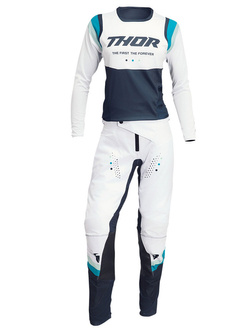 Bluza enduro damska Thor Pulse Rev niebiesko-biała