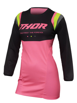 Bluza enduro damska Thor Pulse Rev szaro-różowa