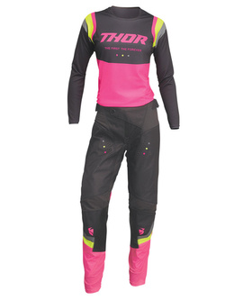 Bluza enduro damska Thor Pulse Rev szaro-różowa