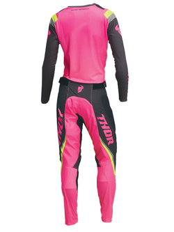 Bluza enduro damska Thor Pulse Rev szaro-różowa