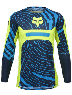 Bluza enduro dziecięca Fox Flexair Impression niebiesko-fluo