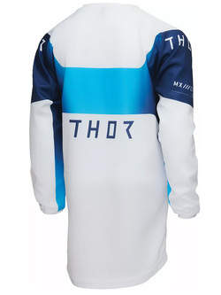 Bluza enduro dziecięca Thor Launchmode Storm biało-niebieska