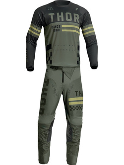 Bluza enduro dziecięca Thor Pulse Combat zielono-czarna