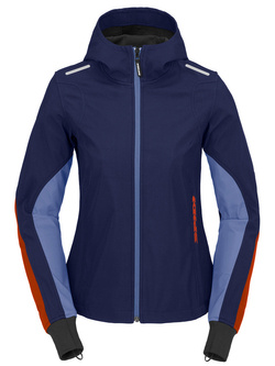 Bluza motocyklowa damska Spidi Hoodie Armor Light niebiesko-czerwona