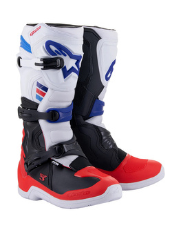 Buty cross Alpinestars MX Tech 3 biało-niebiesko-czerwone