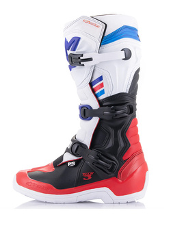 Buty cross Alpinestars MX Tech 3 biało-niebiesko-czerwone