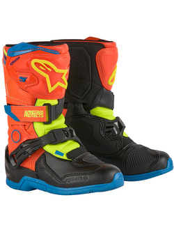 Buty cross dziecięce Alpinestars MX Tech 3S Kids pomarańczowo-fluo