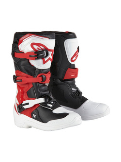 Buty enduro dziecięce Alpinestars MX Tech 3S Youth biało-czarno-czerwone