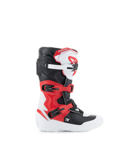 Buty enduro dziecięce Alpinestars MX Tech 3S Youth biało-czarno-czerwone