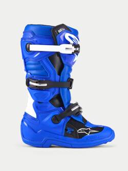 Buty enduro dziecięce Alpinestars MX Tech 7S niebiesko-czarno-białe