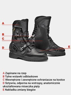 Buty motocyklowe Sidi Adventure 2 Gore Mid czarne