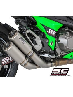 Dwa Tłumiki CR-T Slip-on SC-Project do Kawasaki Z 800 [12-16]