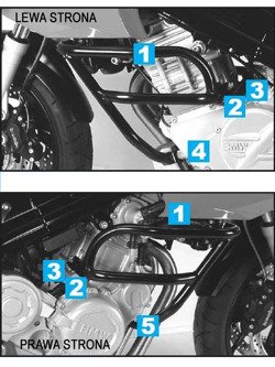 Gmol silnika Hepco&Becker do BMW F 800 S Srebrny