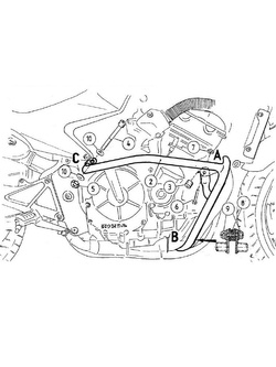 Gmol silnika Hepco&Becker do Honda CBF 600 (04-07) czarny