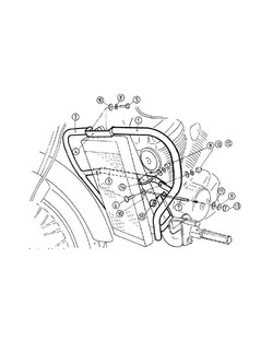 Gmol silnika Hepco&Becker do Honda VT 750 D2 Black Widow (01-03) chrom