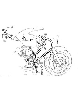 Gmol silnika Hepco&Becker do Honda Varadero 125 (01-06) czarny