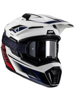 Kask adventure Leatt Kit Adv 8.5 V25 Royal z goglami biało-niebieski