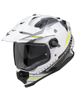 Kask adventure Scorpion ADF-9000 Air Feat biało-czarno-żółty