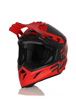 Kask enduro Acerbis Steel Carbon czarno-czerwony