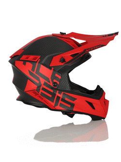 Kask enduro Acerbis Steel Carbon czarno-czerwony