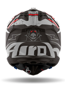 Kask enduro Airoh Aviator 3 Burnout czarno-szaro-pomarańczowy matowy