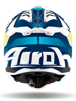 Kask enduro Airoh Aviator 3 Glory niebiesko-żółty matowy