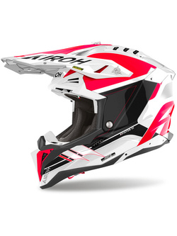 Kask enduro Airoh Aviator 3 Saber czarno-biało-czerwony