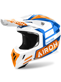 Kask enduro Airoh Aviator Ace 2 Sake biało-pomarańczowy