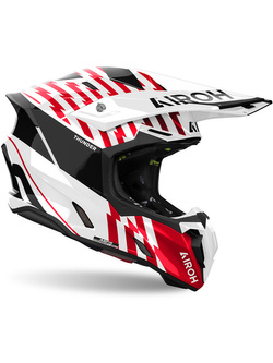 Kask enduro Airoh Twist 3 Thunder biało-czerwony