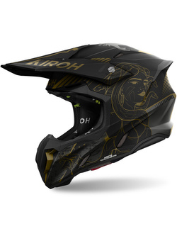 Kask enduro Airoh Twist 3 Titan czano-złoty