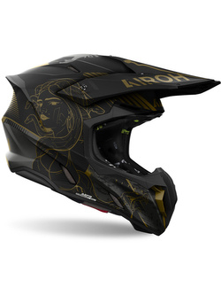 Kask enduro Airoh Twist 3 Titan czano-złoty