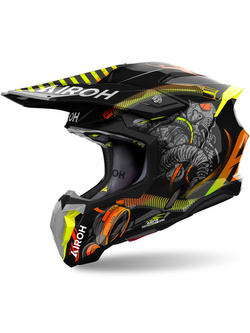 Kask enduro Airoh Twist 3 Toxic czarno-żółty