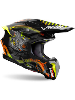 Kask enduro Airoh Twist 3 Toxic czarno-żółty