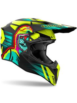 Kask enduro Airoh Wraaap Cyber żółty matowy