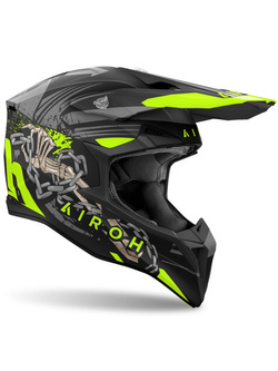 Kask enduro Airoh Wraaap Darkness czarno-fluo