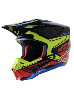 Kask enduro Alpinestars MX Supertech M5 Action 2 czarno-żółto-czerwony