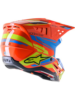 Kask enduro Alpinestars MX Supertech M5 Action 2 pomarańczowo-żółto-niebieski